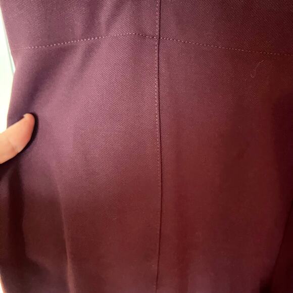 Ann Taylor Pull-on Dress Ankle Pant in Burgundy SZ XL - Picture 6 of 7